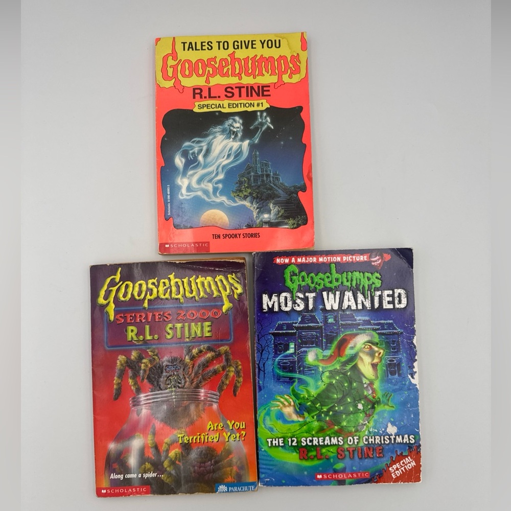 Goosebumps Book Lot‎ 3 RL Stine 90s Series 2000 Most Wanted 1st Print Fair